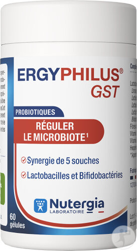 Nutergia Ergyphilus GST Probiotiques Réguler Le Microbiote 60 Gélules