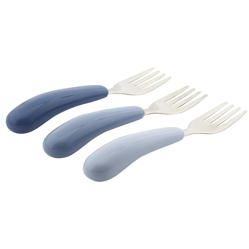 Lot de 3 fourchettes en métal Yummix Bleu - Ecru