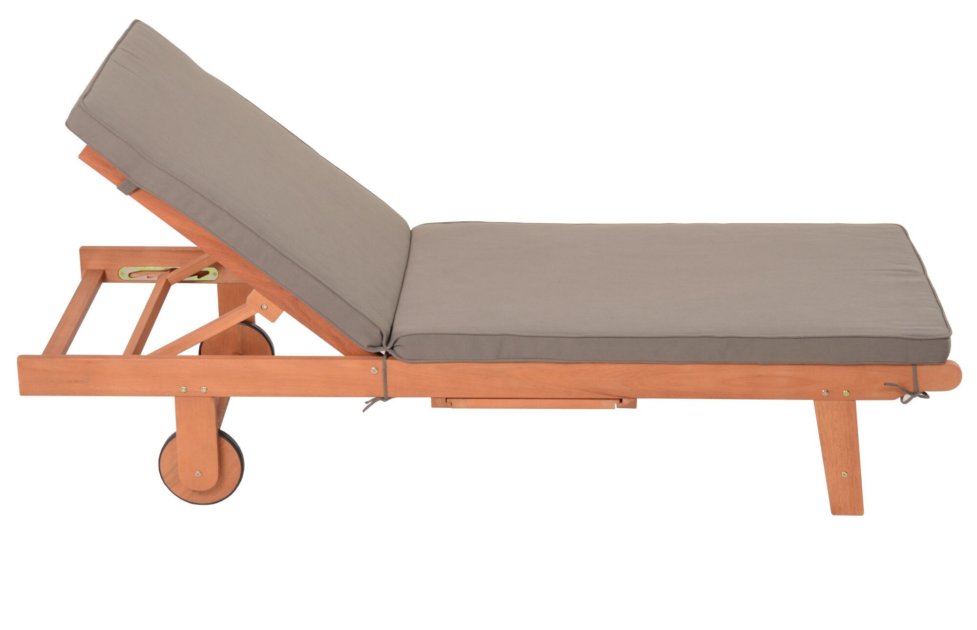 Sonnenliege SAN DIEGO braun +Auflage Gartenliege Liege Relaxliege Gartenmöbel