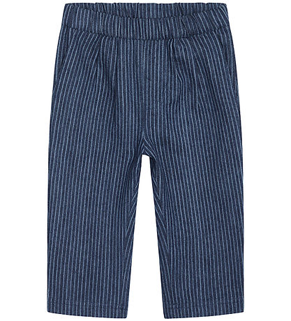 Fl?ss Bukser - Willy - Indigo Stripe