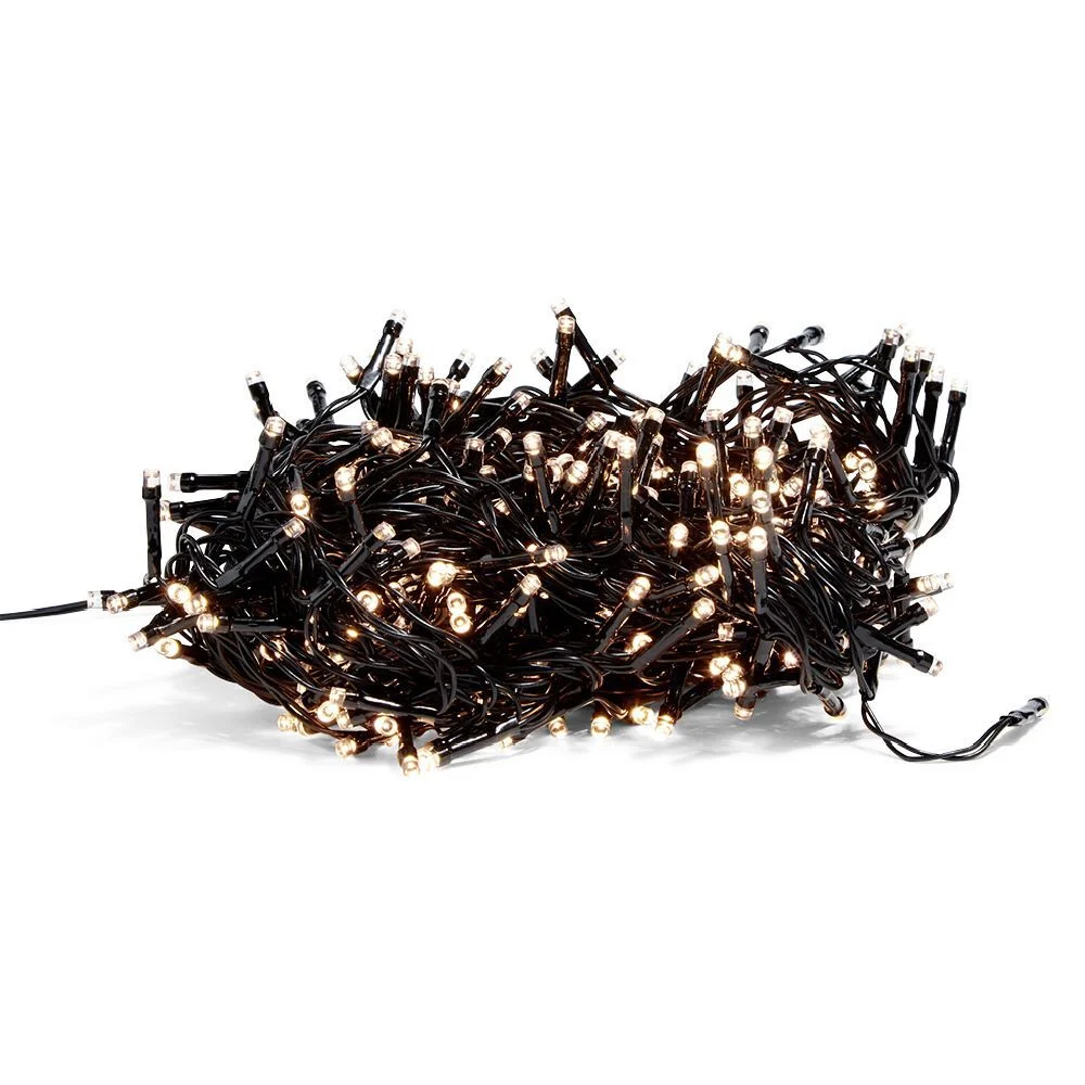 Guirlande solaire 100 LED blanc chaud L10M