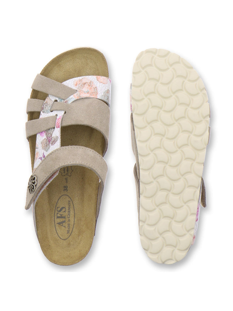 Pantoletten Damen Kralle beige