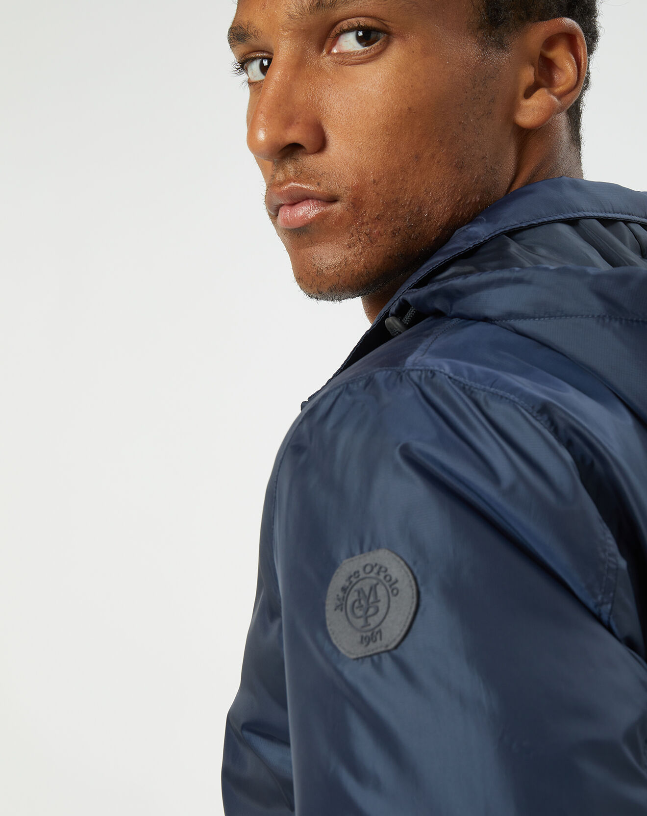 Marc O'Polo Blouson en micro ripstop bleu marine