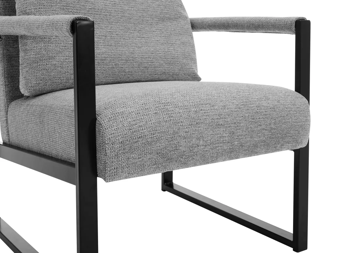 Fauteuil en tissu texturé gris ISPORI