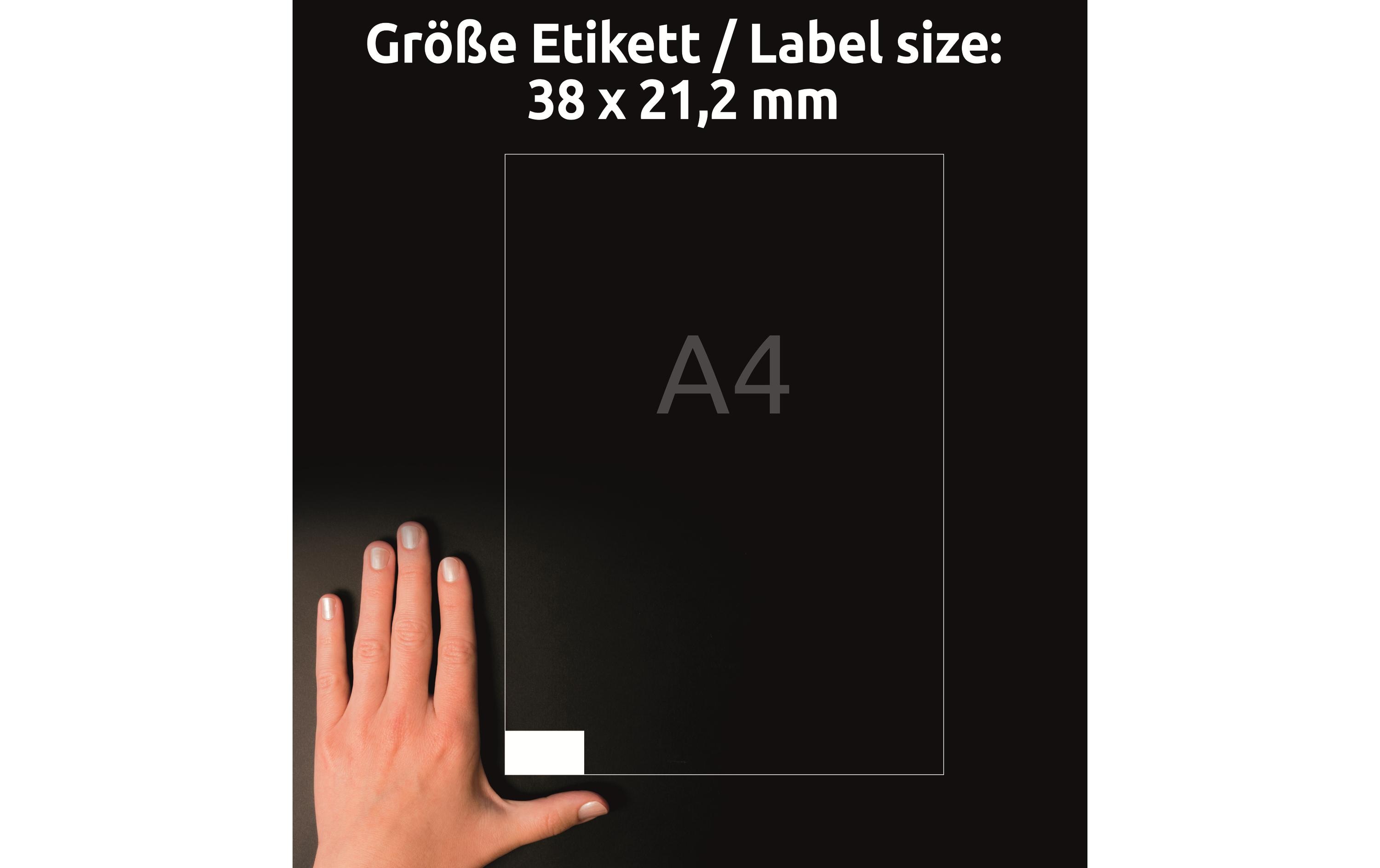 Universal-Etiketten 3666 38 x 21.2 mm, 10 BlattWeisse Aufkleber, permanent haftend