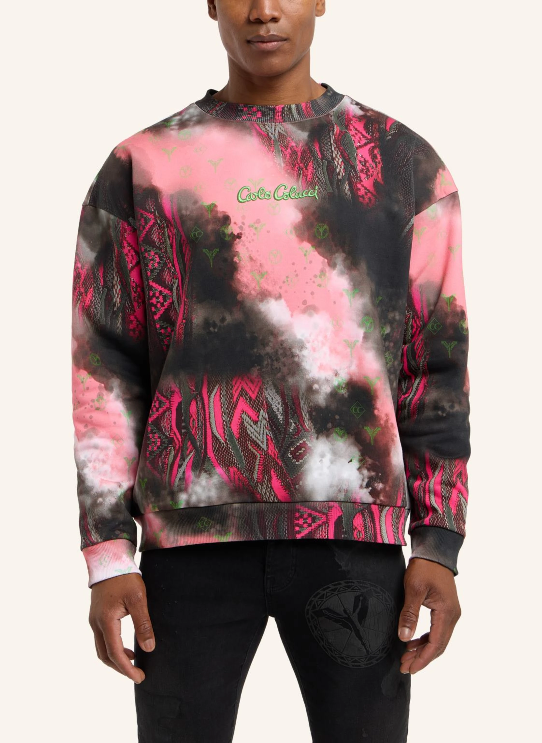 CARLO COLUCCI Oversize Sweatshirt - Sprayed knit DIOP