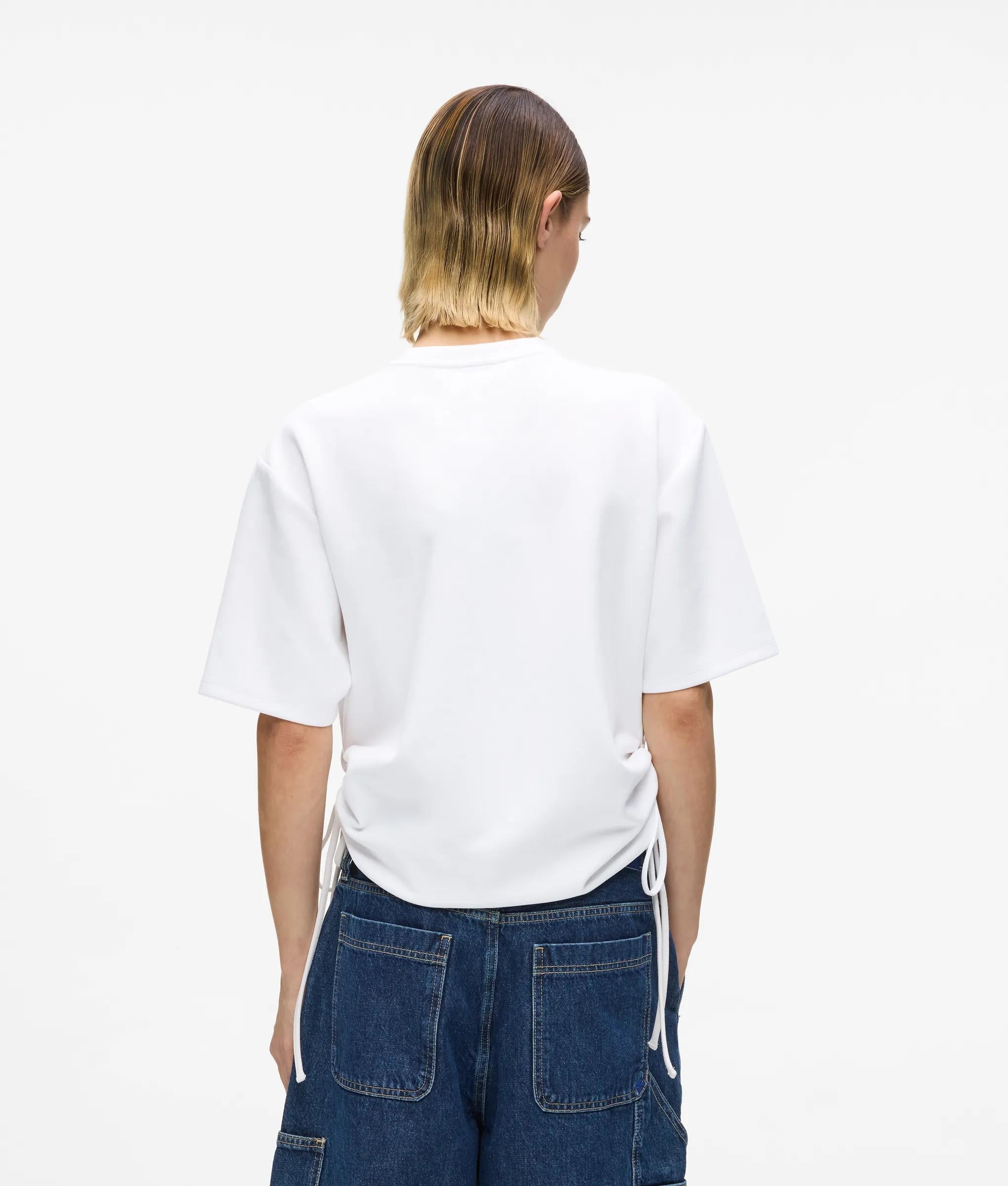 Stropdas detail met ruches t-shirt