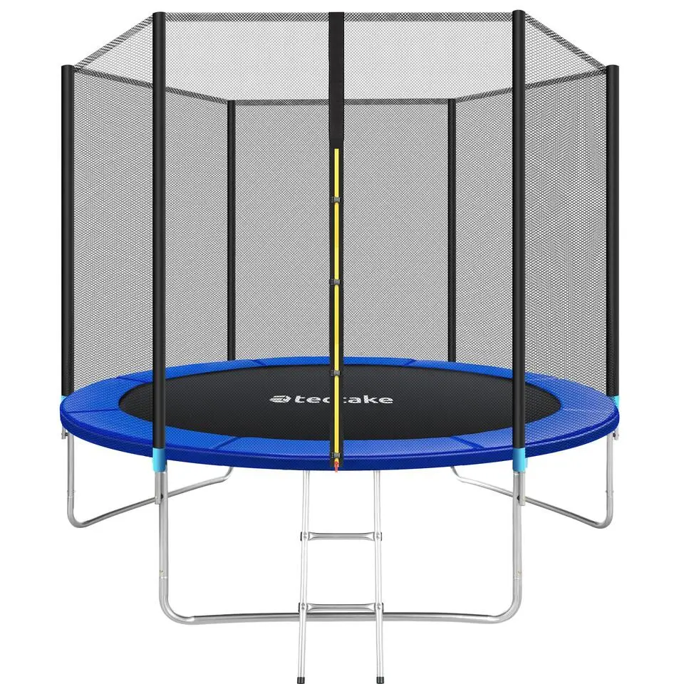 tectake Trampoline Garfunky met veiligheidsnet, Zwart/blauw
