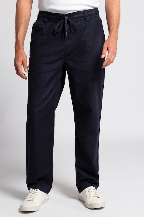 Leinenmixhose, Elastikbund, Basic Fit