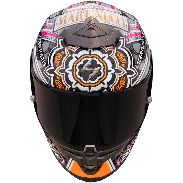 Scorpion - Casque Exo-R1 Evo Air Aron Canet Gris / Rose / Orange