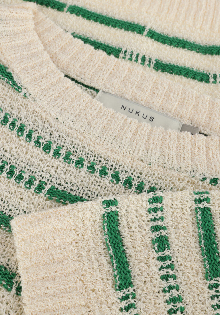NUKUS groene nukus trui vinna pullover ss stripe