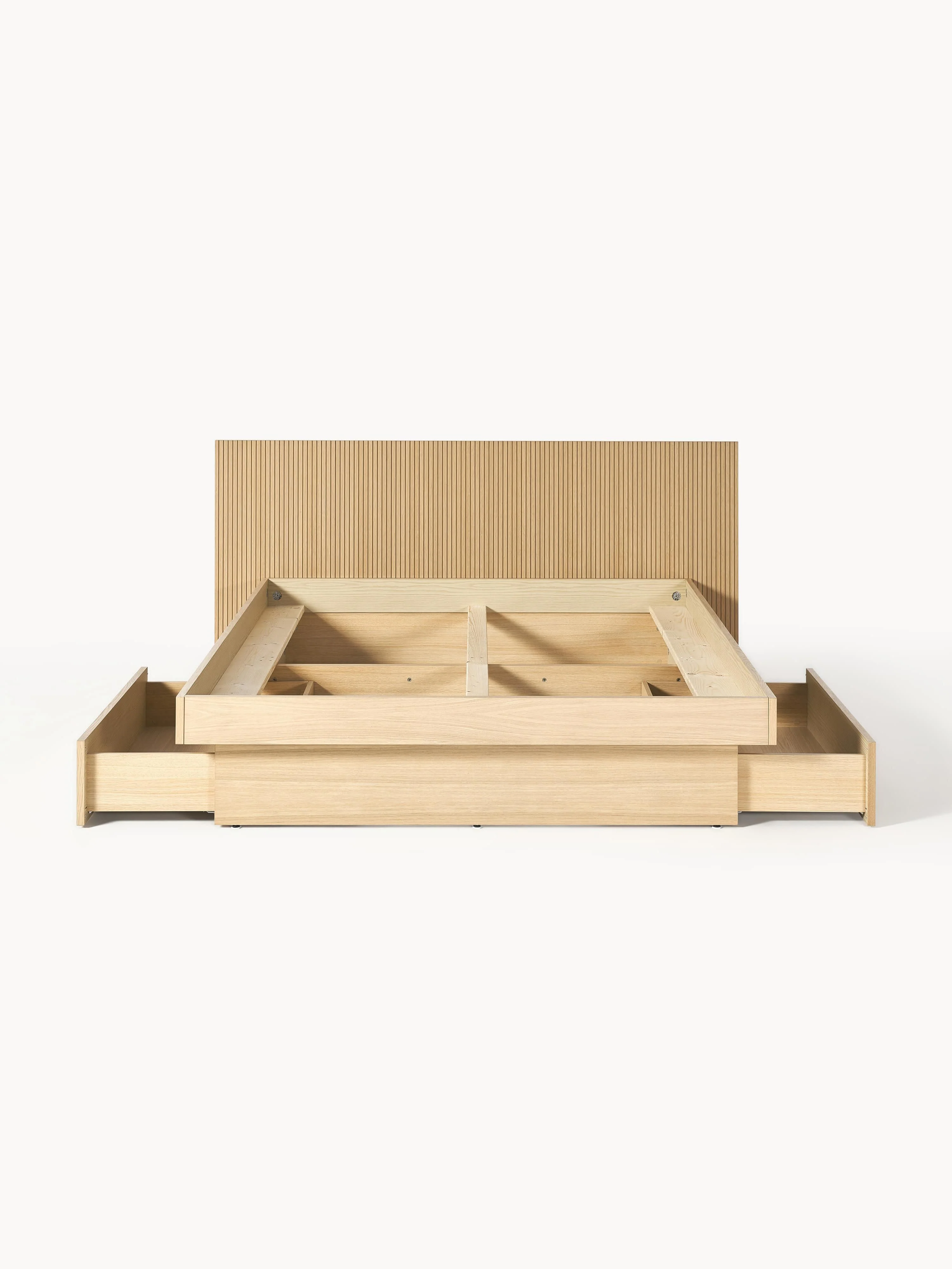 Houten bed Sato met lades en hoofdeinde