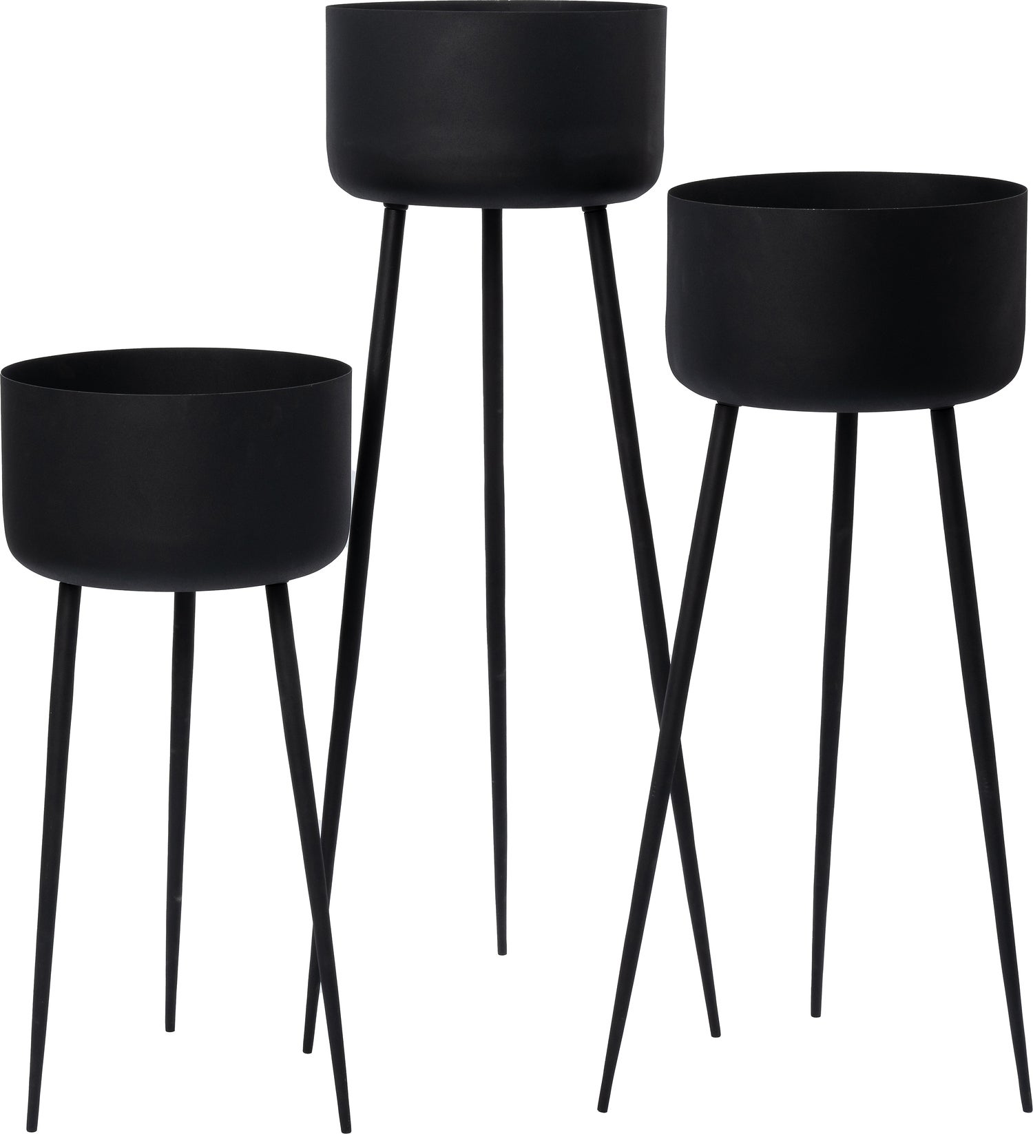 Intratuin bloempot op poten Falle zwart D 45 H 120 cm