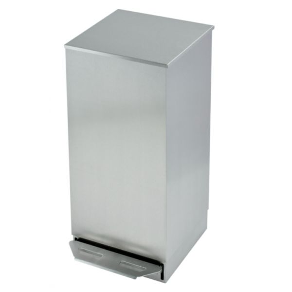 Cestos de Papel com Tampa e Pedal Cor Corpo: Aço Inox - 09.04.082/001
