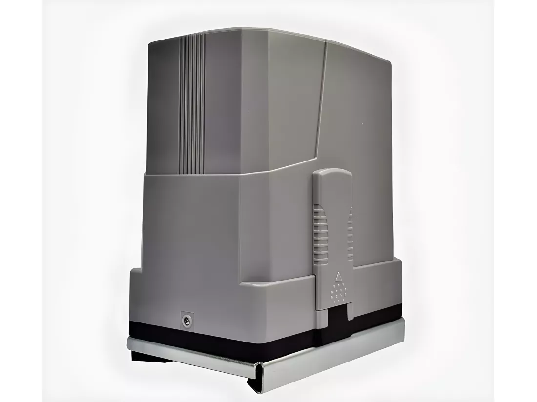 Portail électrique coulissant aluminium ajouré L343 x H149 cm anthracite TARNOS II