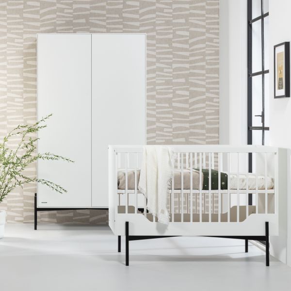 Kidsmill Boutique Babybed Wit / Zwart 60 x 120 cm