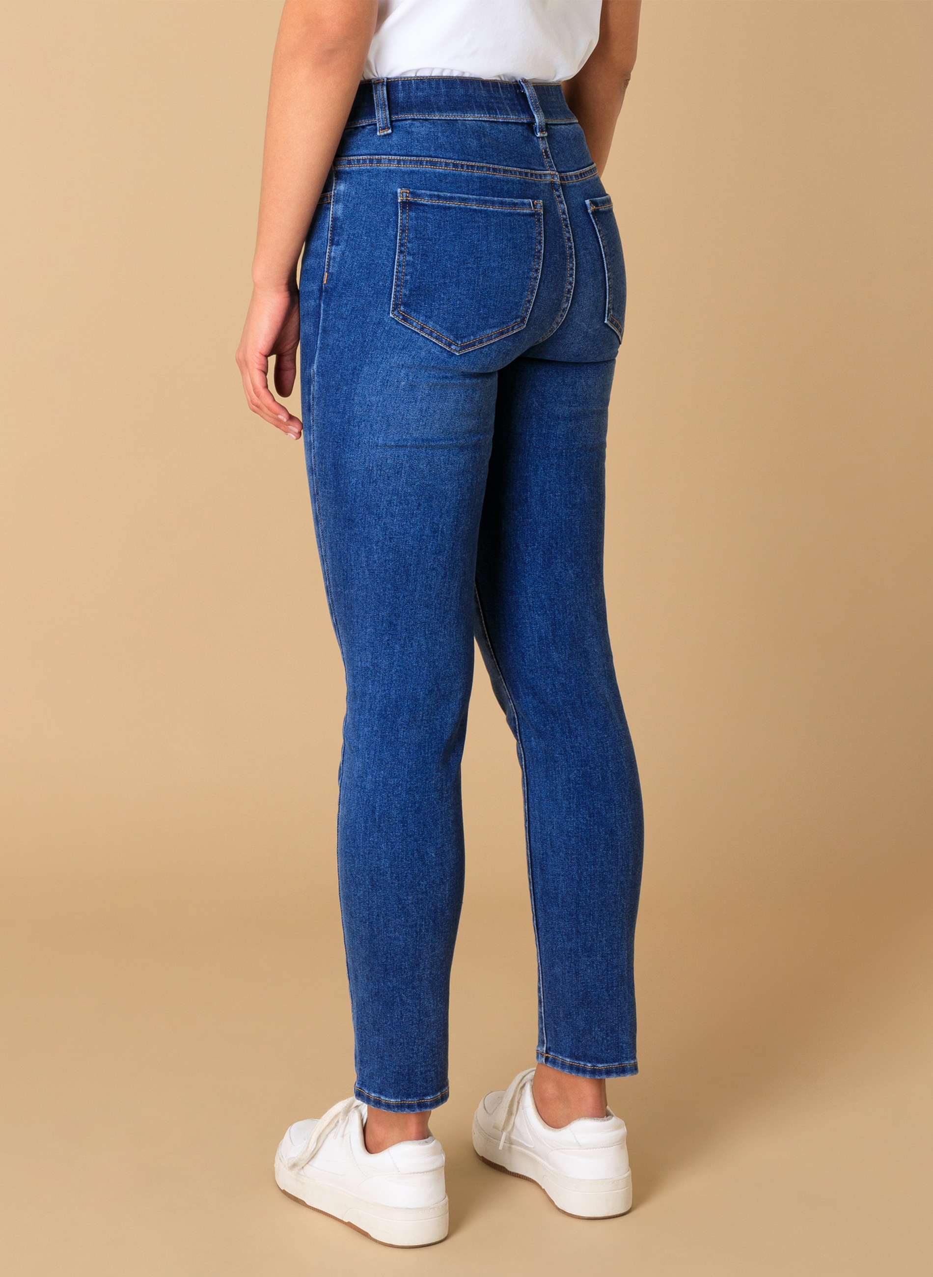 Base Level Jeggings »Anabel«  in blauer Waschung und mit Stretch