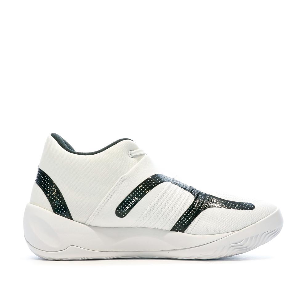 Puma Chaussures de Basket Blanches/Noires Homme Puma Rise Nitro