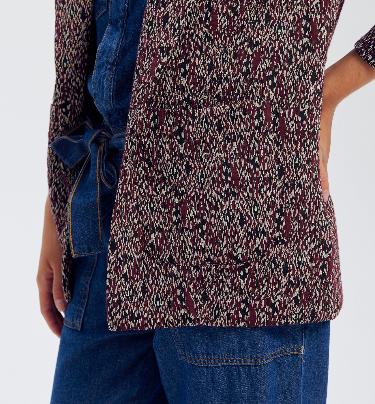 Veste en jersey pailleté Femme - Imprimé multicolore