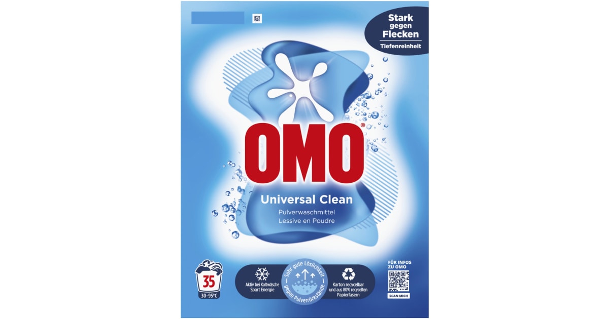 Omo Pulver Universal Aktiv 35 Waschgänge