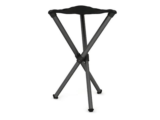 Walkstool Dreibeinhocker Basic 50 cm Grau/Schwarz Komfortabler Campinghocker