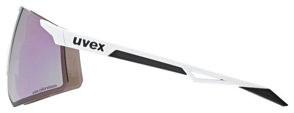Lunettes Uvex Pace Perform S CV Blanc/Verres Miroir Rose