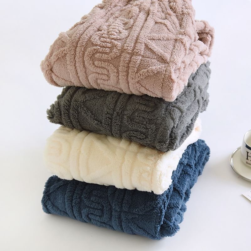 Somnus - Koppel bijpassende pyjamabroek met elastische taille en jacquard fleece