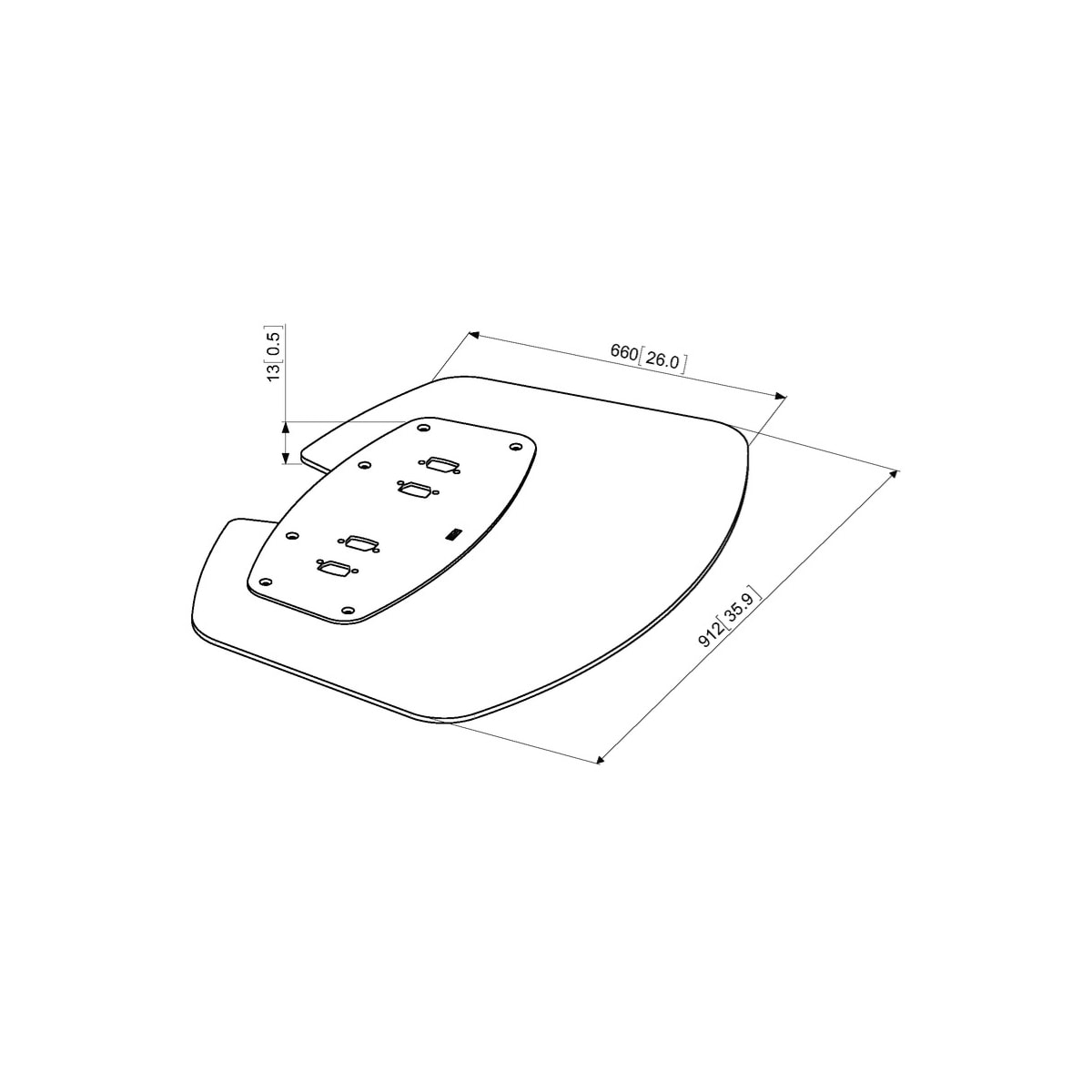 Vogels Pro PFF 7030 gulvplate (sort)