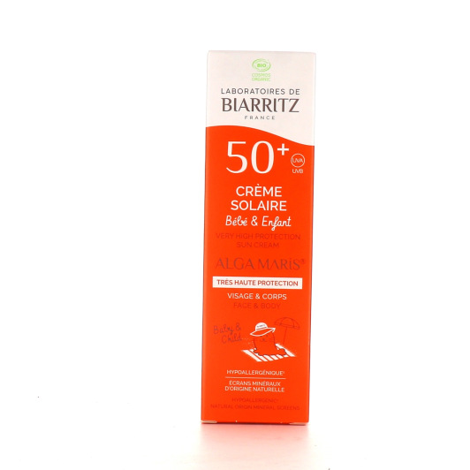Laboratoires de Biarritz - Crème solaire pour enfants visage et corps SPF50+