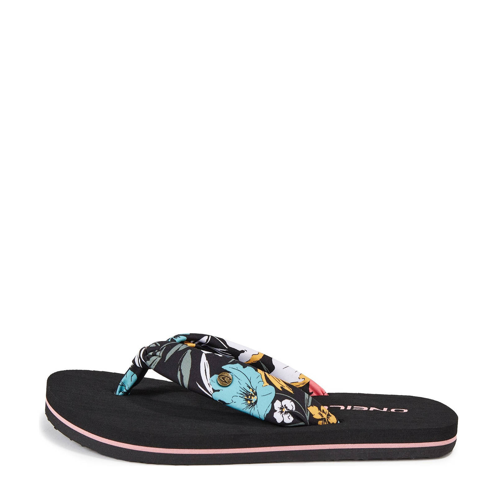 O'Neill Ditsy Sun Sandals  teenslippers met bloemenprint zwart/blauw