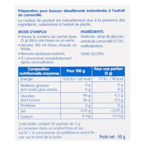 Bébisol Petit'Soif Camomila 10 saquetas