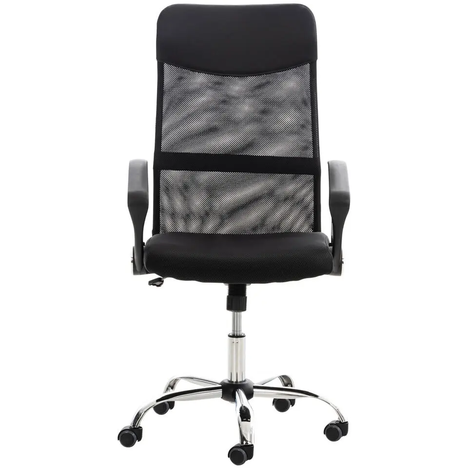 CLP Bureaustoel Washington chroom Frame - Kunstleer - zwart