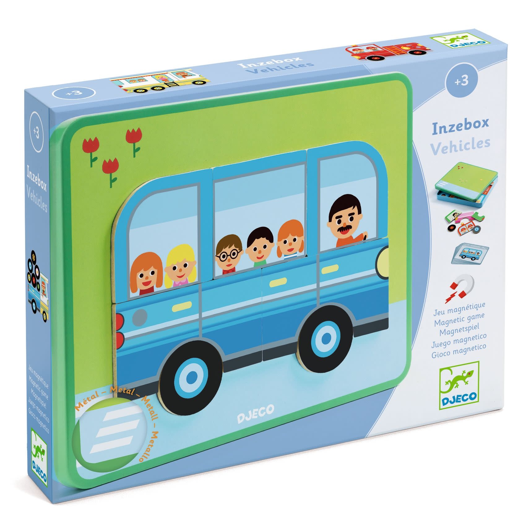 Djeco Djeco Magneetset inzebox vehicles - 36st
