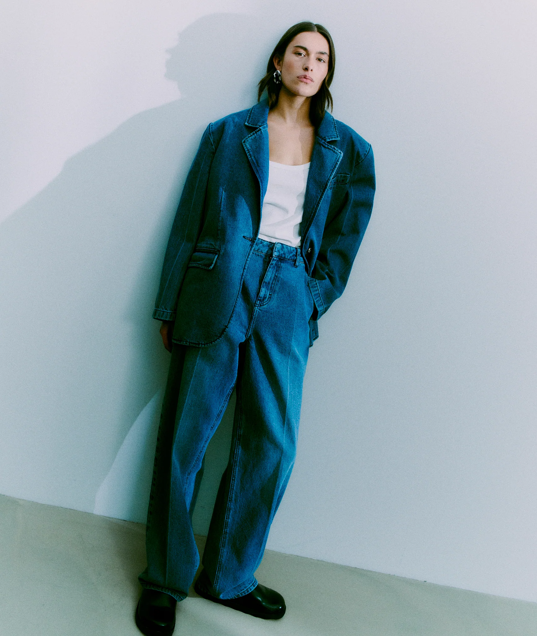 Second Female  Everly Denim blazer - blå