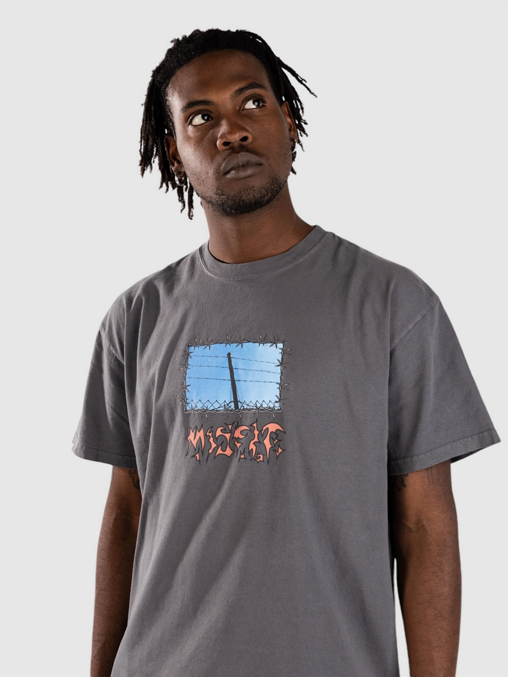 Misfit Shapes Panoramic Heaven T-Shirt pigment petrol