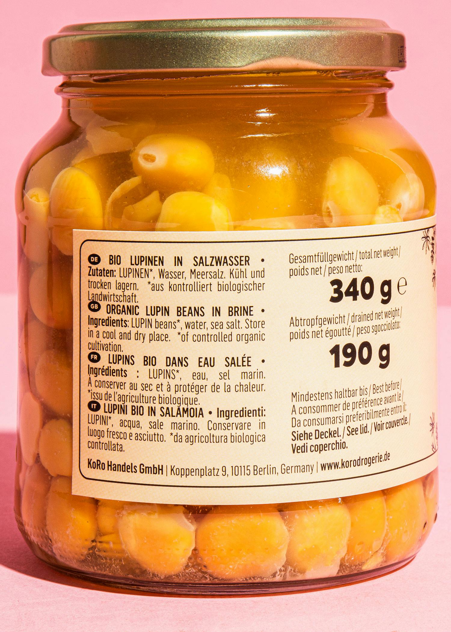 Bio Lupinen in Salzwasser 190 g