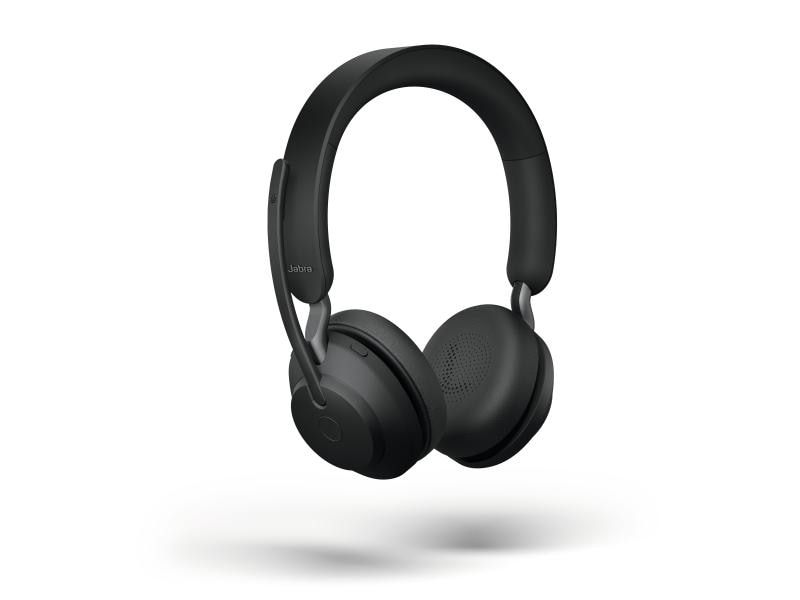 Jabra Headset Evolve2 65 Duo UC Schwarz, USB-A Jabra Bluetooth Headset für das Büro, Home Office oder für Unterwegs