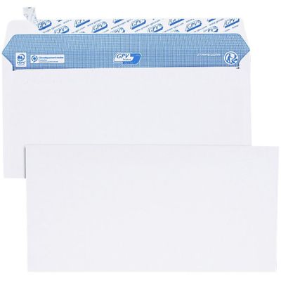 GPV - 200 Enveloppes C5 162 x 229 mm - 90 gr - sans fenêtre - blanc - bande adhésive ouverture rapide