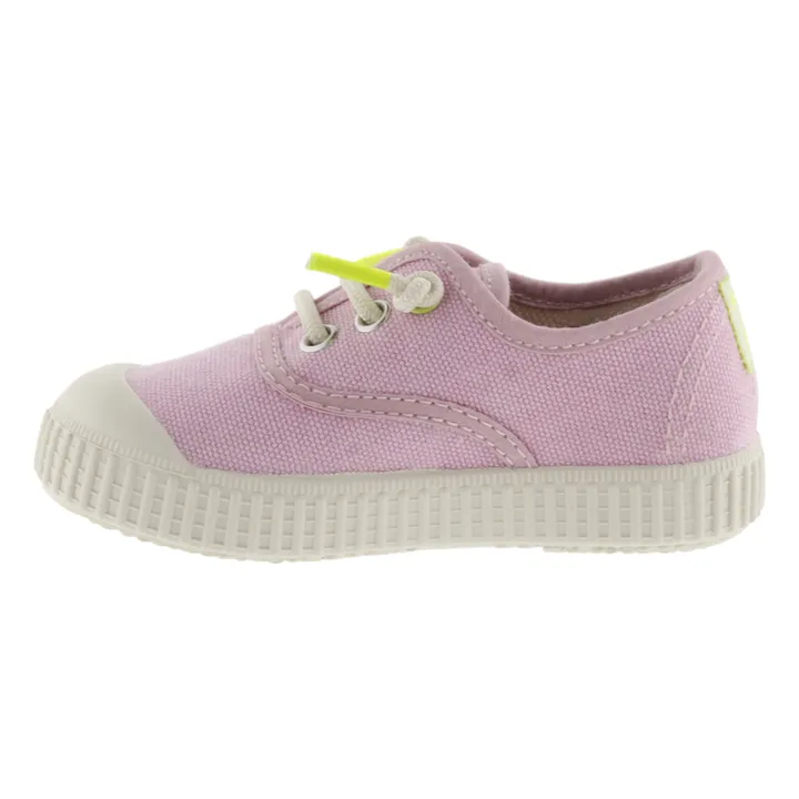 Victoria Baskets Lacets Elastiqués Lona Lavada | Rose