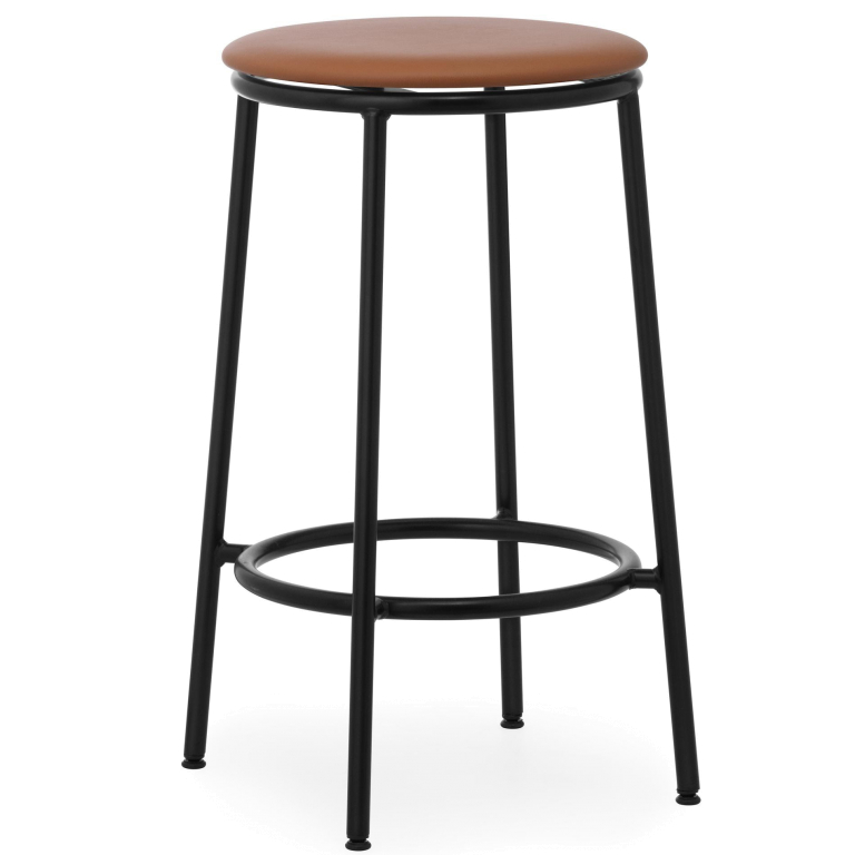 Normann Copenhagen Circa barkruk gestoffeerd 65 ultra leather brandy