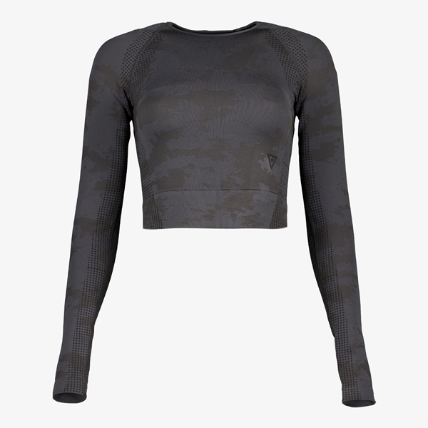 Osaga cropped dames sportshirt grijs