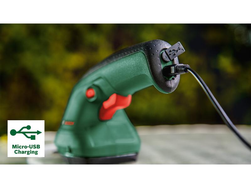 Bosch Akku-Grasschere EasyShear Vielseitig einsetzbare Akku-Gartenschere