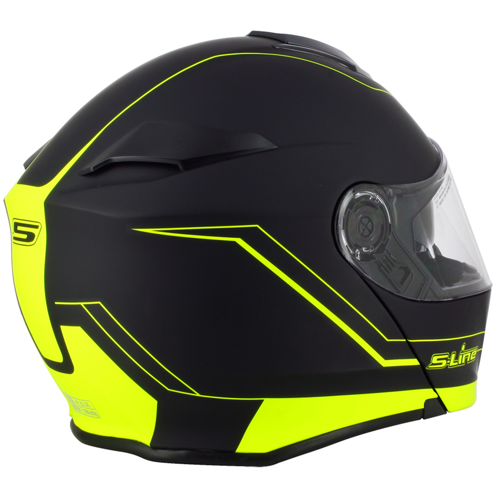 S-Line - Casque Dual Face S550 Noir / Jaune