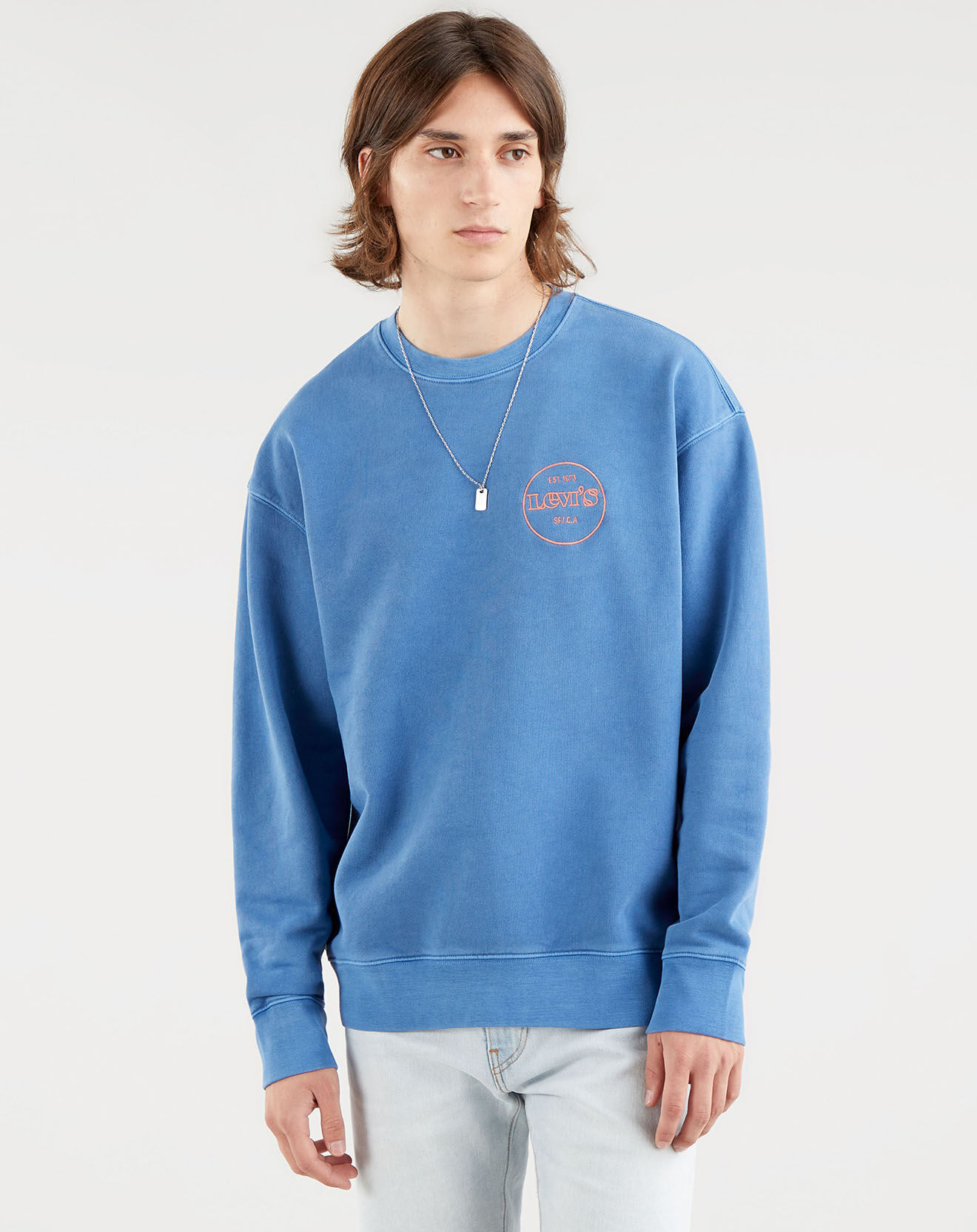 Levi's® Sweat en Coton graphique décontracté bleu