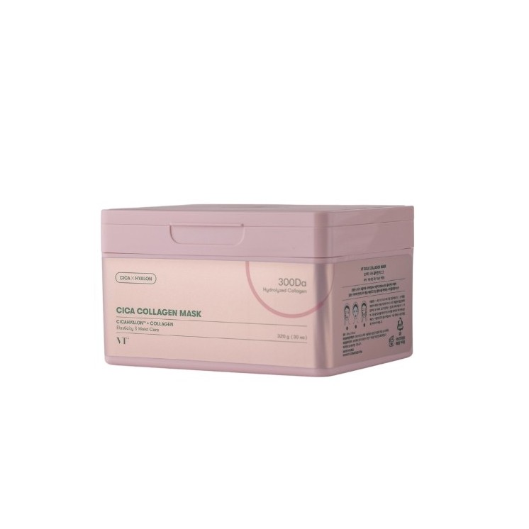 VT Cosmetics CICA Collagen Mask Set mit straffenden Gesichtsmasken im Blatt 30 Stück 320 g
