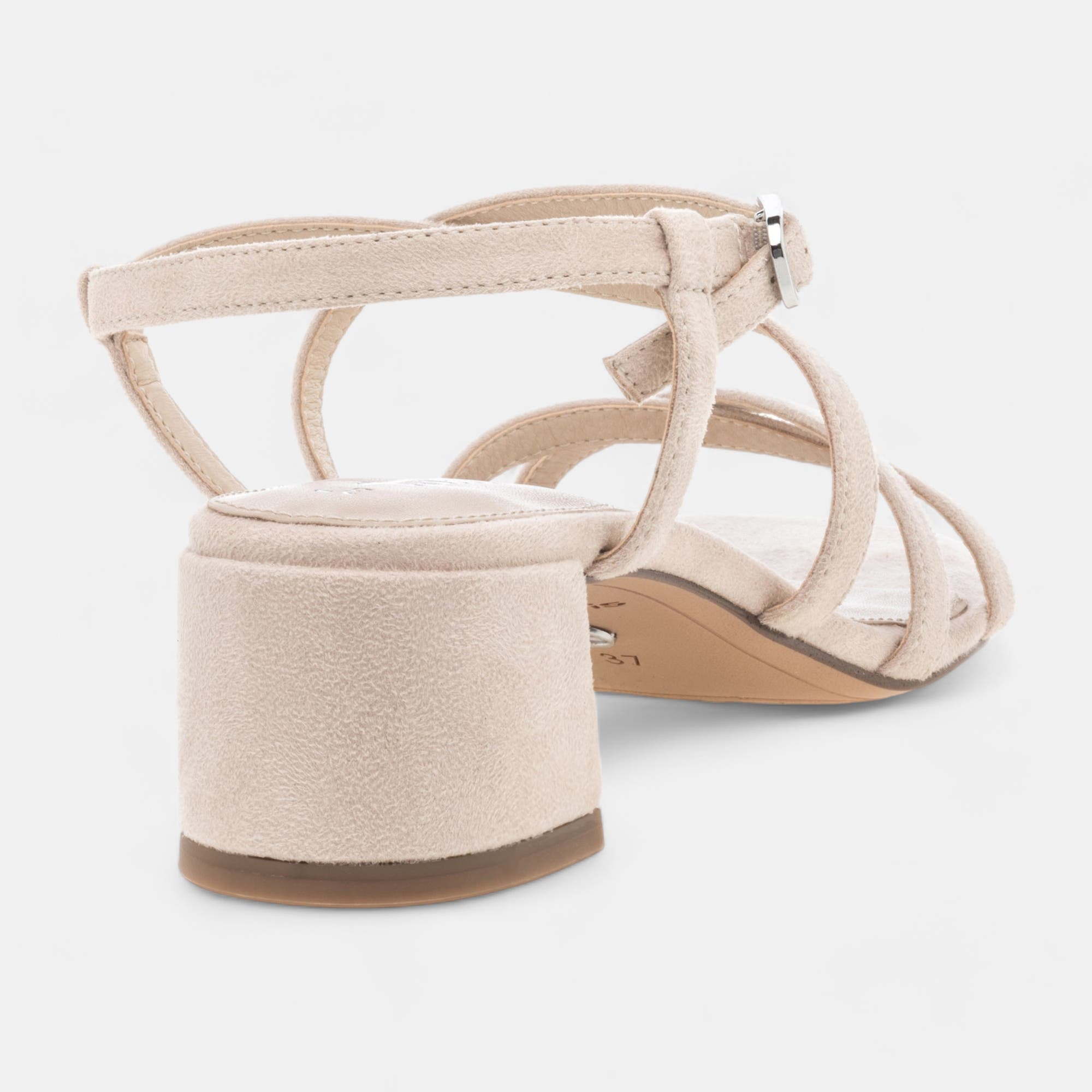 Nu-pieds à talon Femme beige