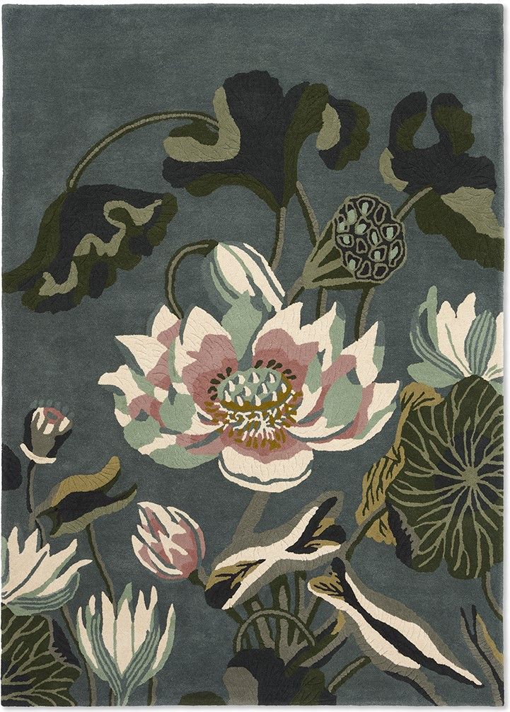 Vloerkleed Midnight Pond 038608 Waterlily  | Wedgwood Home