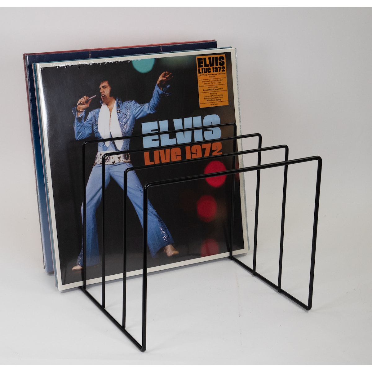 Studio 57 Vinylplateholder i metall (svart)