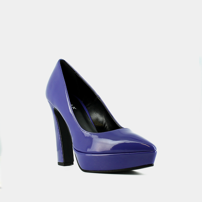 Escarpins à talons  en matière violet vegan