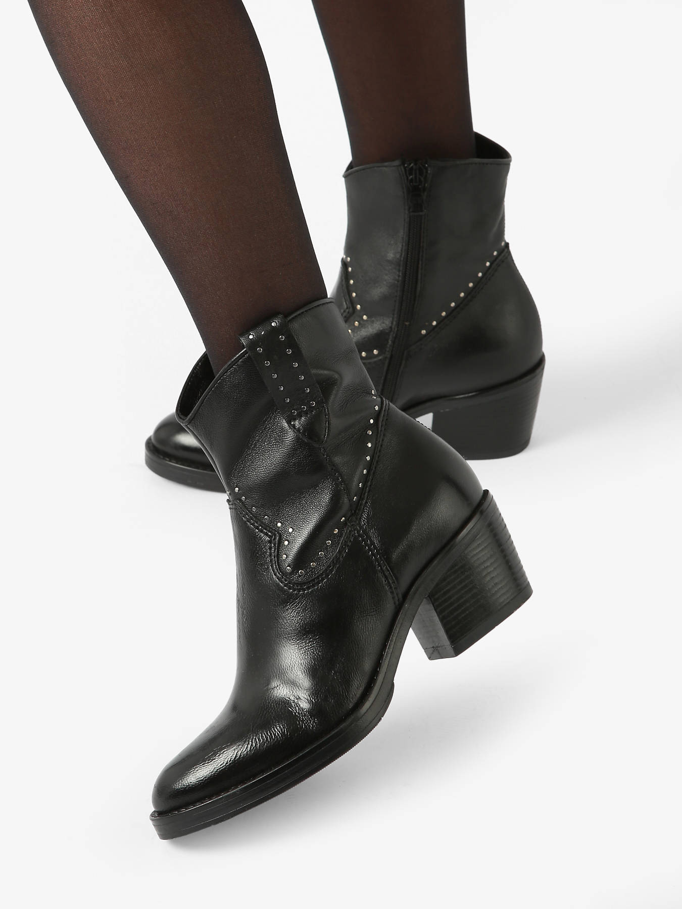 Boots  talon en cuir MJUS
